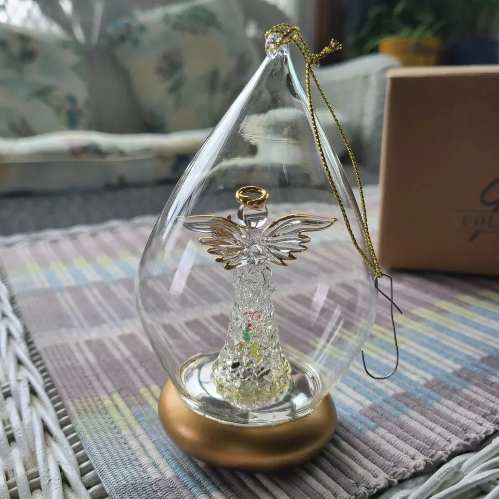 Vintage Avon Gift Collection 1999 Brilliant Spun Glass Angel Ornament Lovely